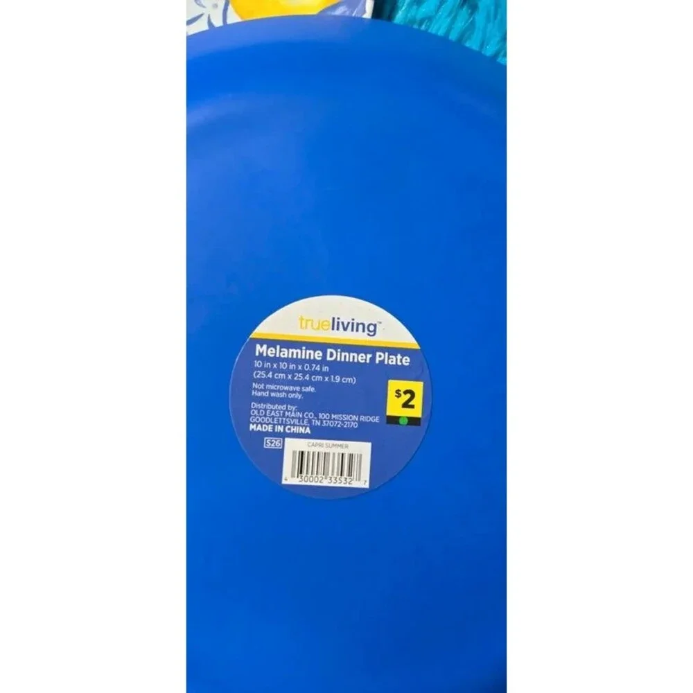 True Living  Lot Of 4 Lemon Melamine 10